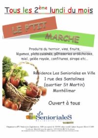 Le ptit marché, produits du terroir. Le lundi 11 novembre 2013 à Montélimar. Drome. 
